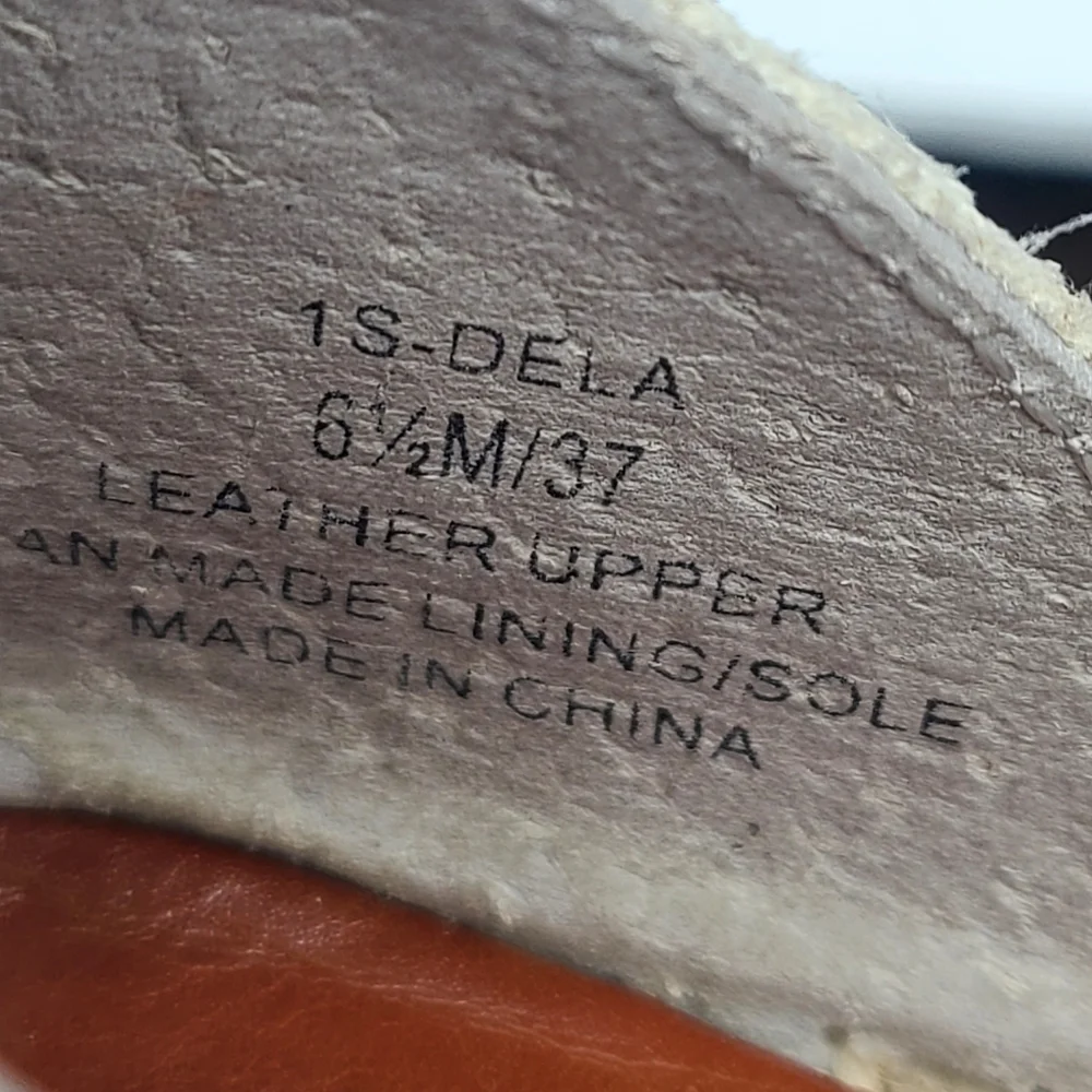 1. State‎ Dela Roccia Snake Embossed D'Orsay Leather Espadrille Size 6.5
